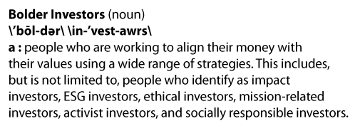 Bolder Investing definition