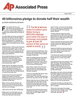 Click for pdf: 40 billionaires pledge to donate half their wealth