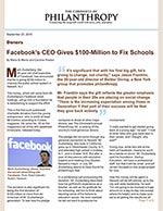 Click for pdf: Facebook's CEO Gives $100-Million to Fix Schools