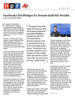 Click for pdf: Facebook CEO Pledges To Donate Half His Wealth