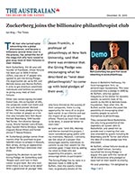 Click for pdf: Zuckerberg joins the billionaire philanthropist club