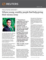 Click for pdf: Where young, wealthy people find help giving their money away