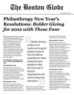 Click for pdf: Philanthropy New Year's Resolutions: Bolder Giving for 2012 with These Four