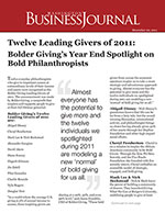 Click for pdf: Twelve Leading Givers of 2011