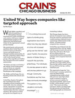 Click for pdf: United Way hopes companies like targeted approach