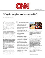 Click for pdf: Why do we give to disaster relief?