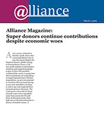 Click for pdf: Super donors continue contributions despite economic woes