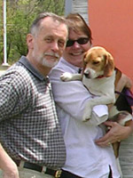 Robert D.Schoenhals and Jill A. Warren (with Snickers)